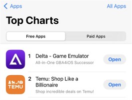 Delta游戏模拟器已迅速升至App Store第一名