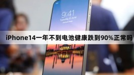 iPhone14一年不到电池健康跌到90%正常吗？
