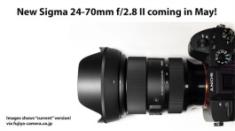 适马第二代24-70mm F2.8 DG DN标准变焦镜头将于5月中旬发售