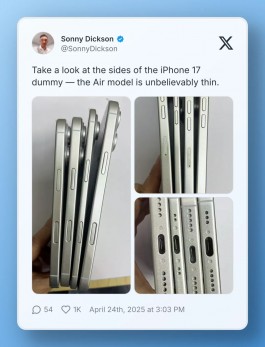 iPhone 17 Air模型机暗示全球取消实体SIM卡