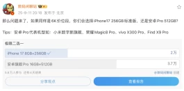 同样5999元，该选17标准版256GB，还是安卓Pro512GB？